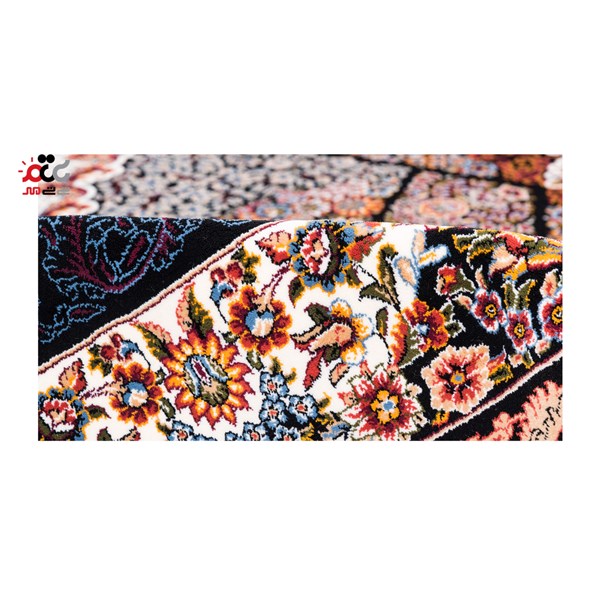 فرش ماشینی دنیای فرش طرح عرفان رنگ زمینه کرم