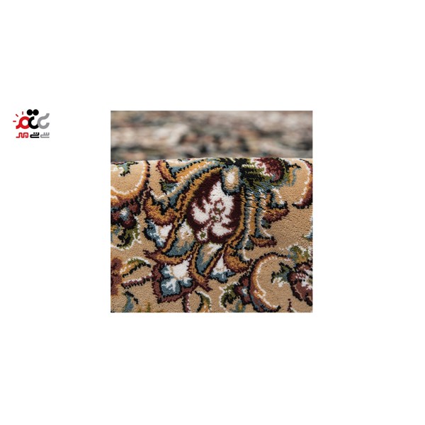 فرش ماشینی دنیای فرش طرح اصفهان رنگ زمینه سورمه ای
