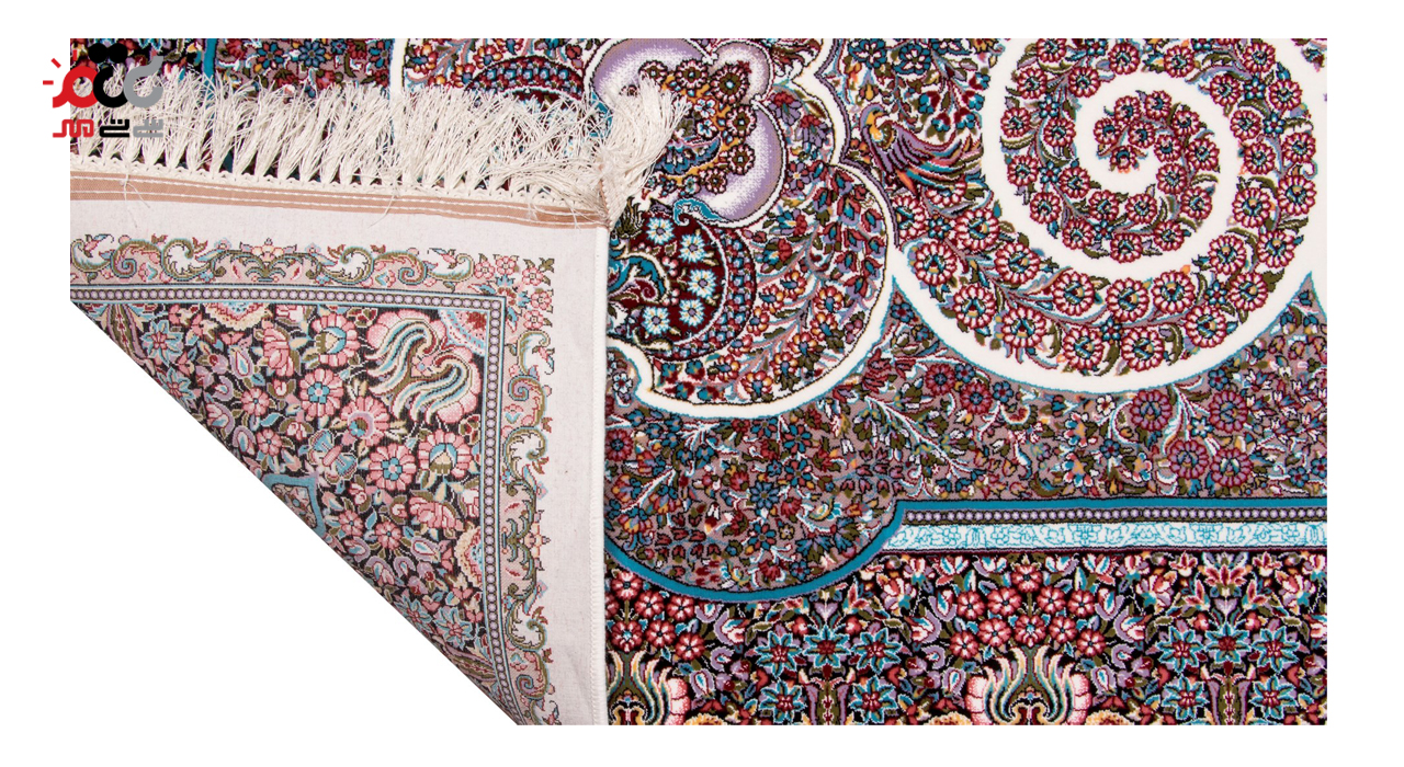 فرش ماشینی دنیای فرش طرح میترا زمینه کرم