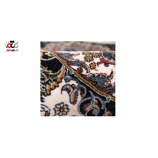 فرش ماشینی دنیای فرش طرح روژان رنگ زمینه کرم