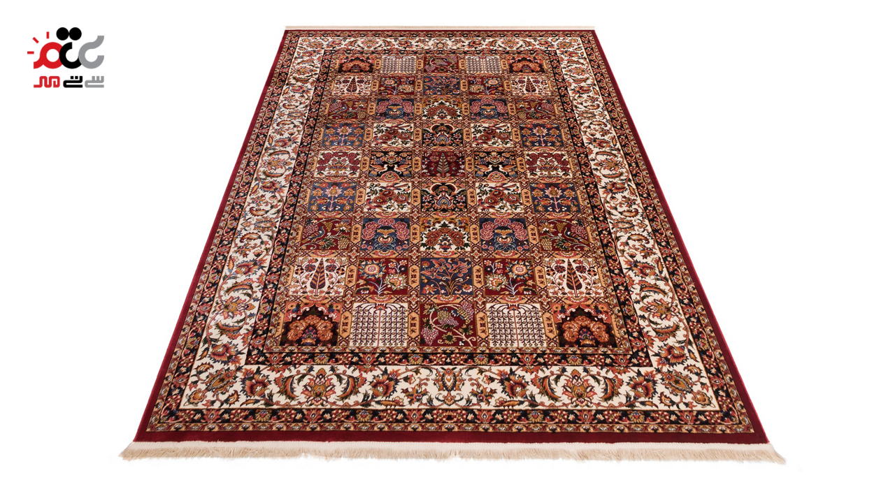 گبه ماشینی دنیای فرش کد 530R زمینه روناسی