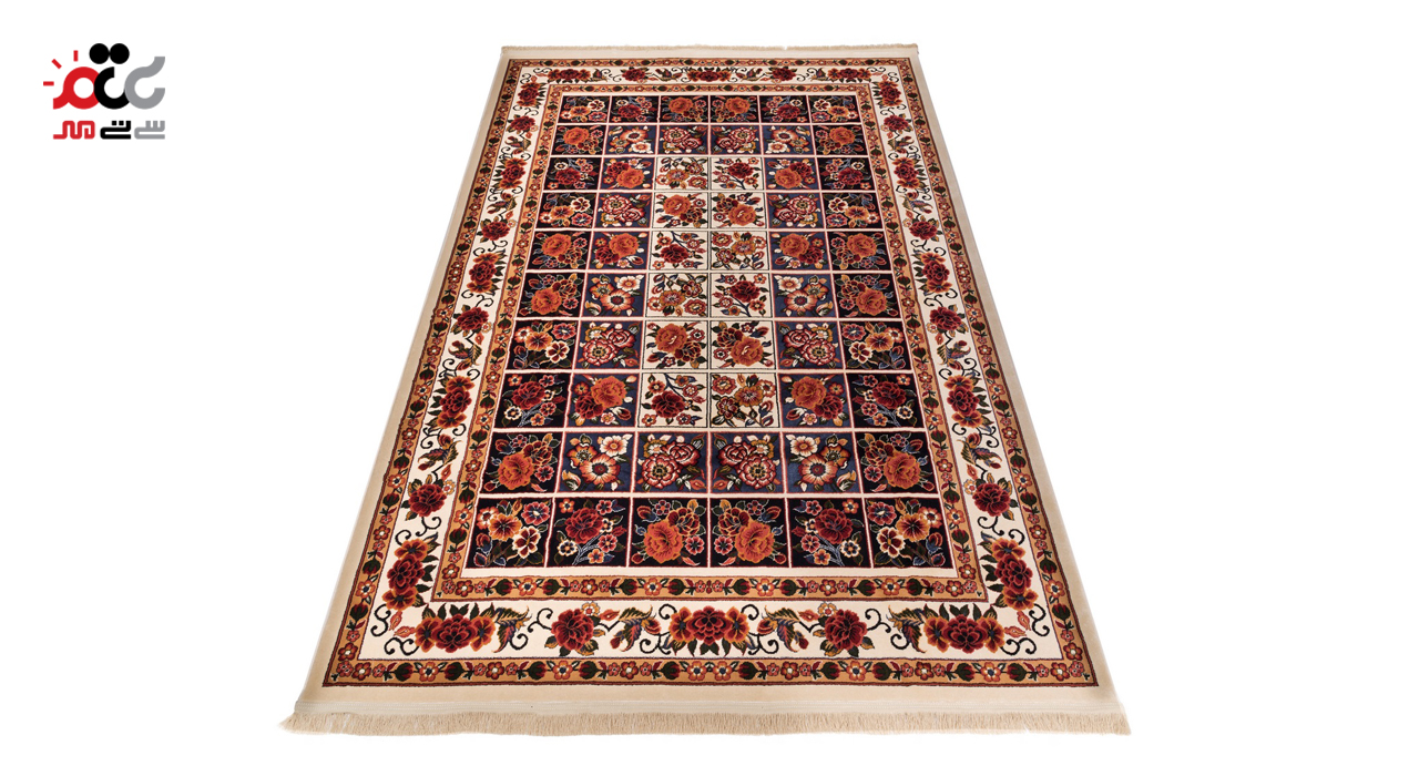 گبه ماشینی دنیای فرش کد 539K زمینه کرم