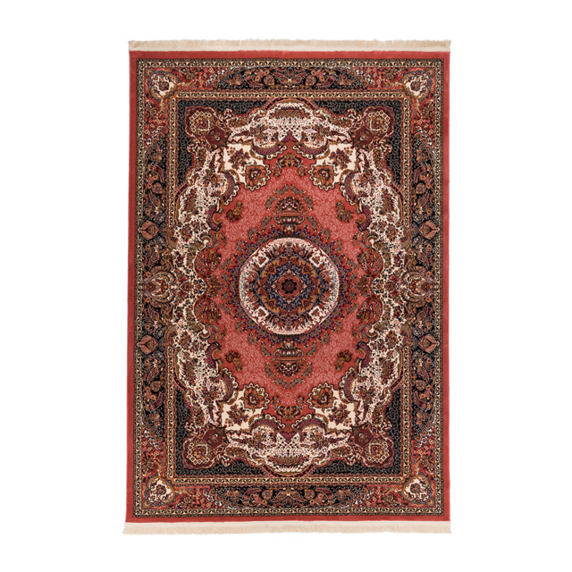 گبه ماشینی دنیای فرش کد 545G زمینه گلبهی