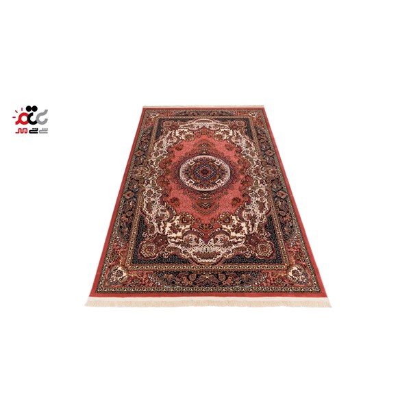 گبه ماشینی دنیای فرش کد 545G زمینه گلبهی