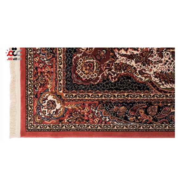 گبه ماشینی دنیای فرش کد 545G زمینه گلبهی