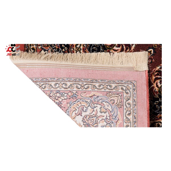 گبه ماشینی دنیای فرش کد 545G زمینه گلبهی