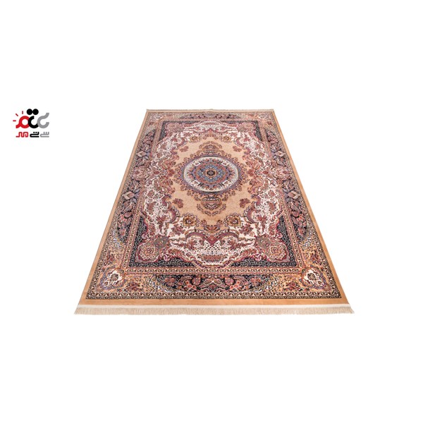 گبه ماشینی دنیای فرش کد 545GE زمینه بژ