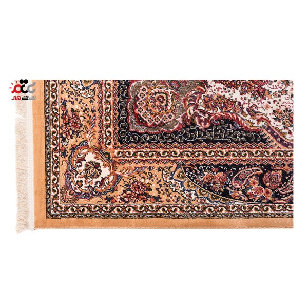 گبه ماشینی دنیای فرش کد 545GE زمینه بژ