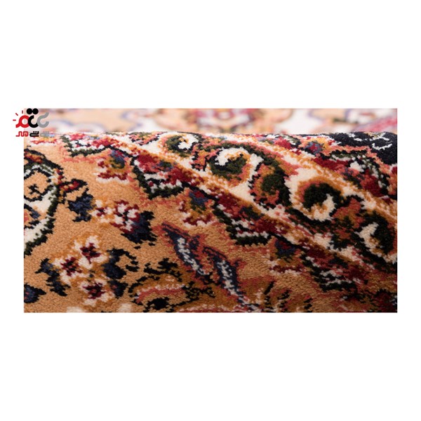 گبه ماشینی دنیای فرش کد 545GE زمینه بژ