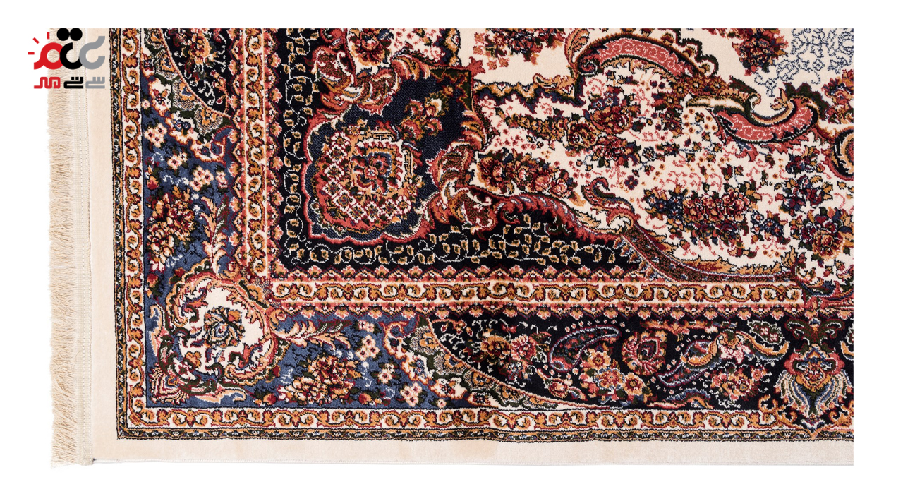 گبه ماشینی دنیای فرش کد 545K زمینه کرم