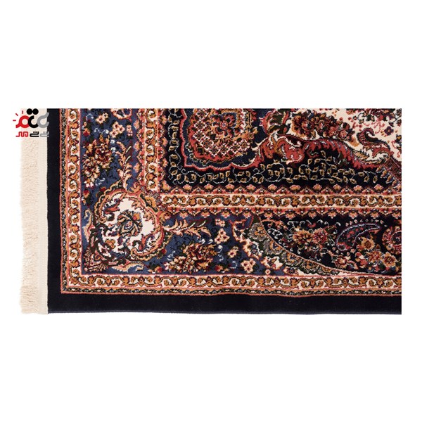 گبه ماشینی دنیای فرش کد 545S زمینه سرمه ای