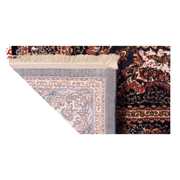 گبه ماشینی دنیای فرش کد 545S زمینه سرمه ای