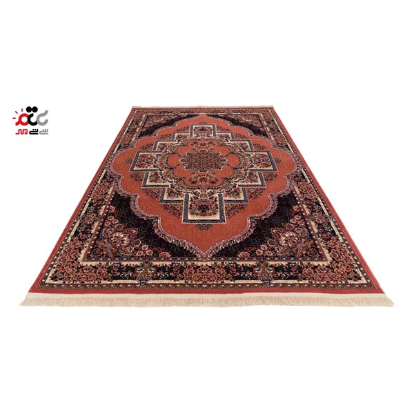 گبه ماشینی دنیای فرش کد 546G زمینه گلبهی