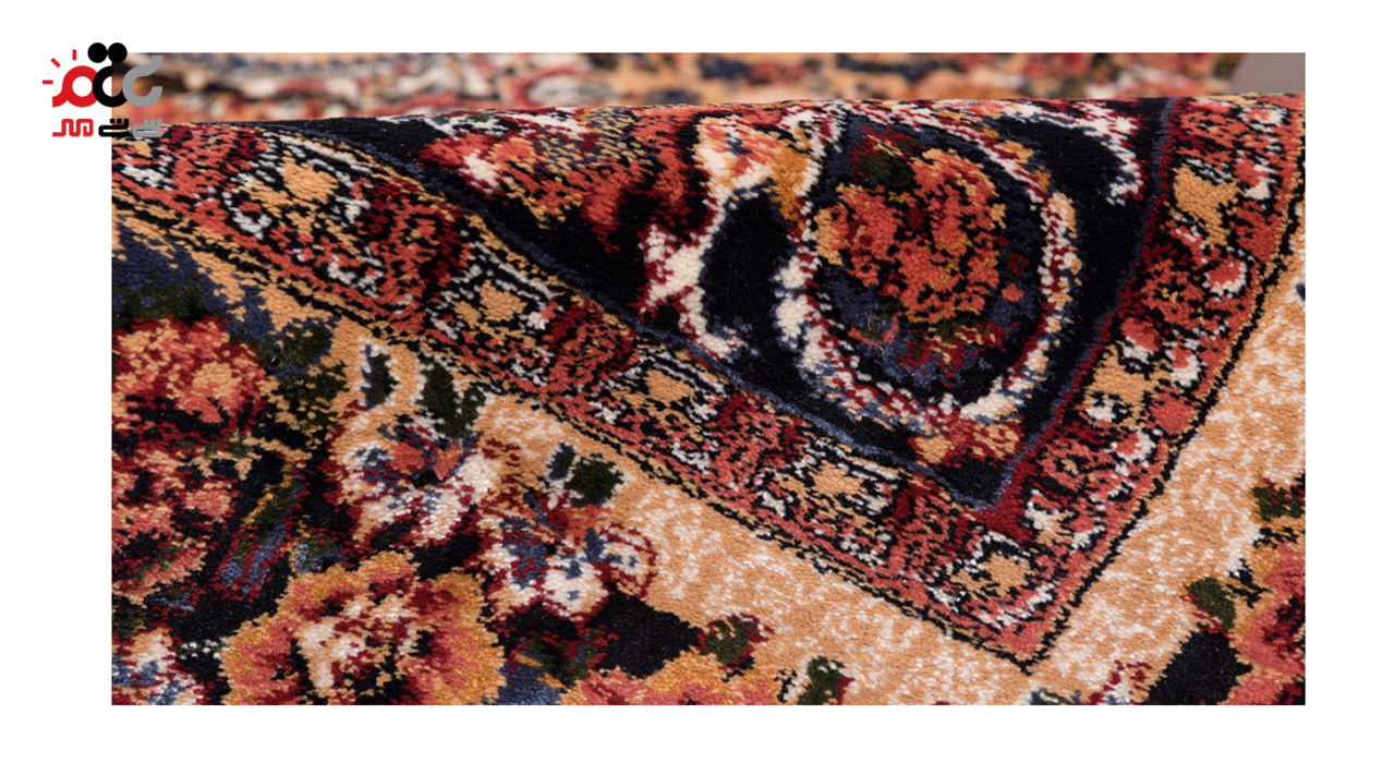 گبه ماشینی دنیای فرش کد 546GE زمینه بژ