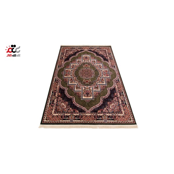 گبه ماشینی دنیای فرش کد 546GR زمینه سبز
