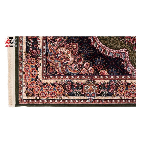 گبه ماشینی دنیای فرش کد 546GR زمینه سبز