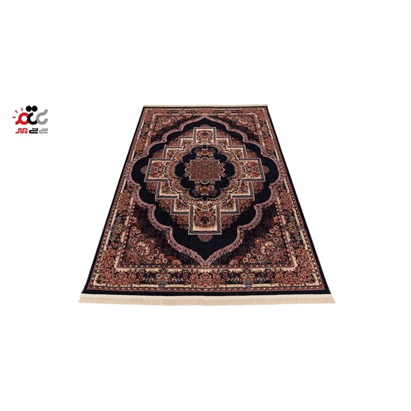 گبه ماشینی دنیای فرش کد 546S زمینه سرمه ای