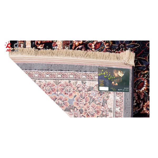 گبه ماشینی دنیای فرش کد 546S زمینه سرمه ای