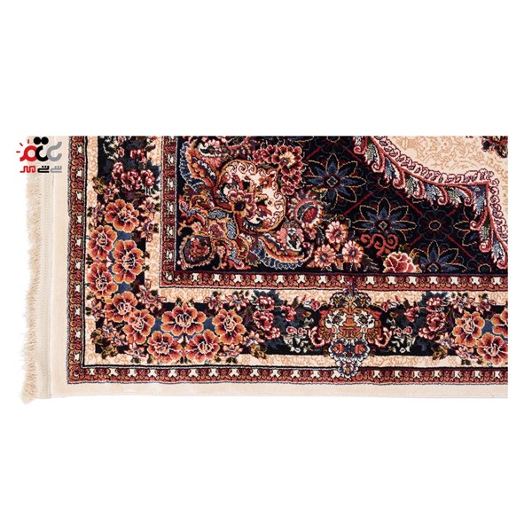 گبه ماشینی دنیای فرش کد 546K زمینه کرم