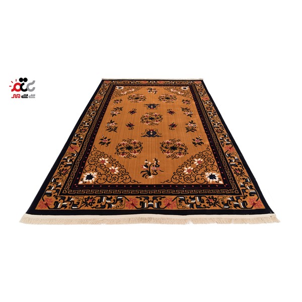 گبه ماشینی دنیای فرش کد 547AS زمینه عسلی