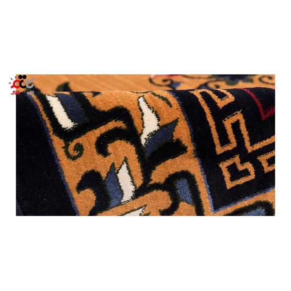 گبه ماشینی دنیای فرش کد 547AS زمینه عسلی