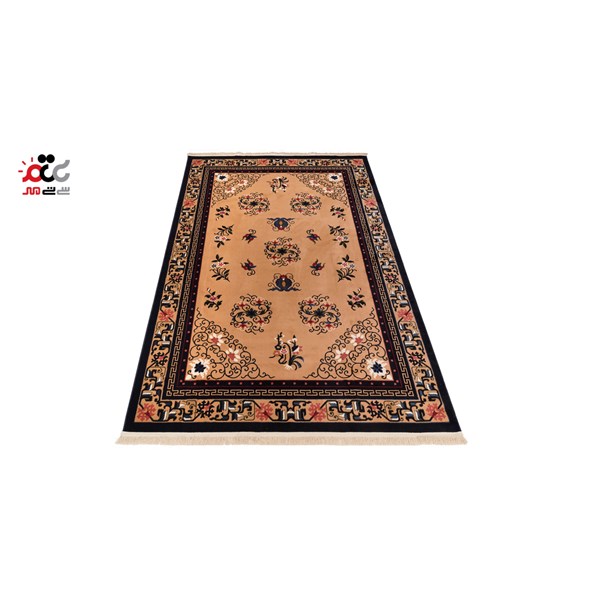 گبه ماشینی دنیای فرش کد 547GE زمینه بژ