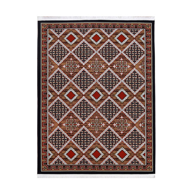 گلیم ماشینی دنیای فرش مدل گیسو