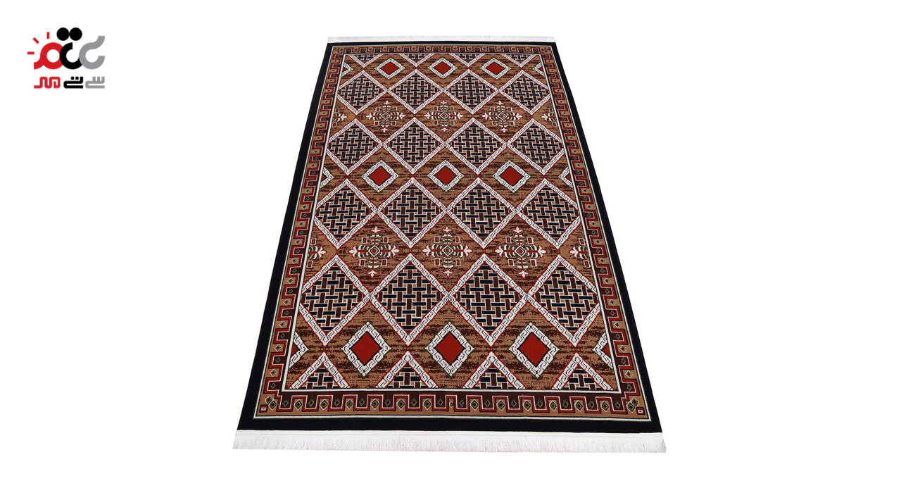 گلیم ماشینی دنیای فرش مدل گیسو