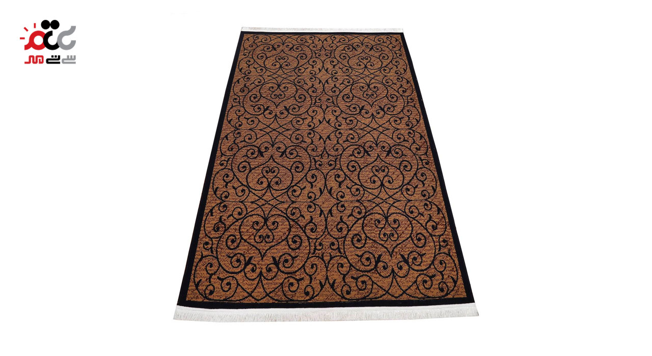 گلیم ماشینی دنیای فرش مدل ترنج