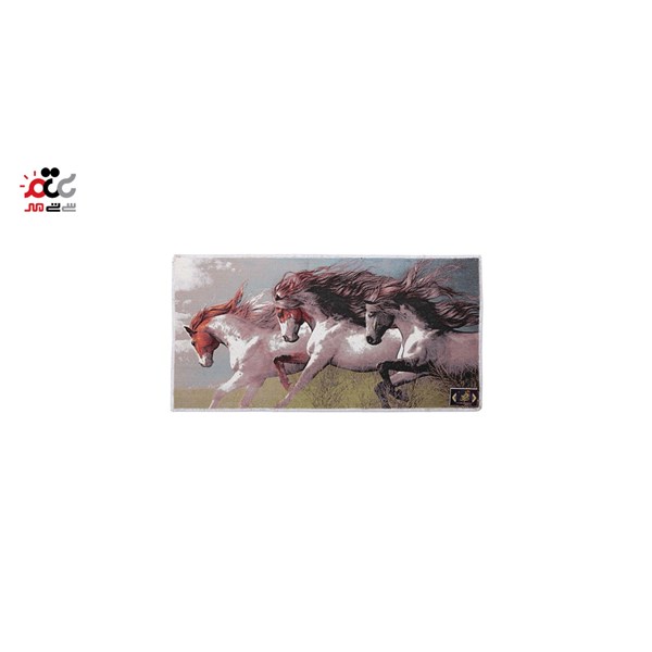تابلو فرش ماشینی دنیای فرش طرح اسب کد 409