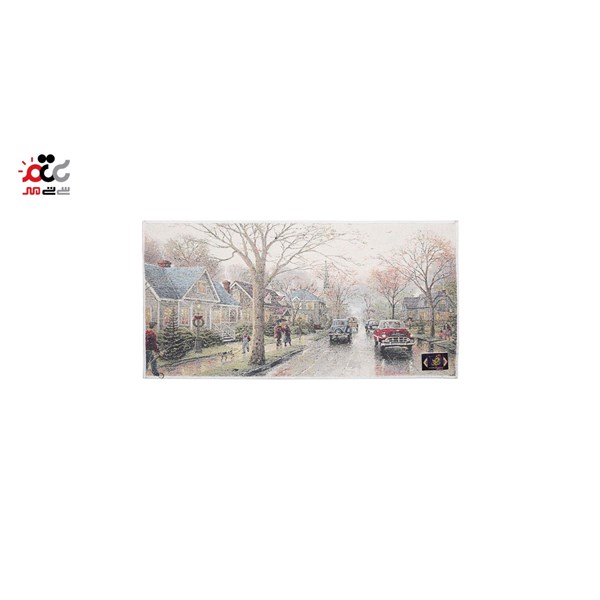 تابلو فرش ماشینی دنیای فرش طرح خیابان کد 735