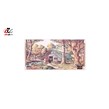 تابلو فرش ماشینی دنیای فرش طرح کلبه جنگلی کد 738