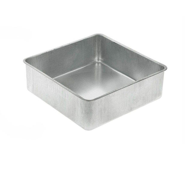 قالب کیک چهارگوش مربعی مدل موج 20 سانتی متری کد k9