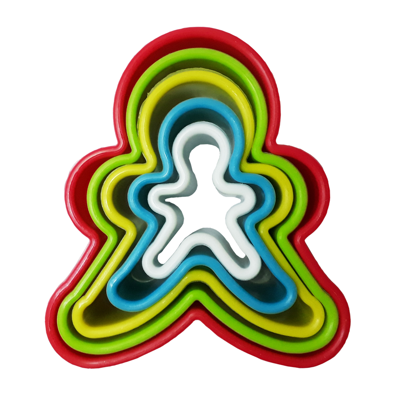 قالب شیرینی مربایی پلاستیکی طرح آدمک مجموعه 5 عددی