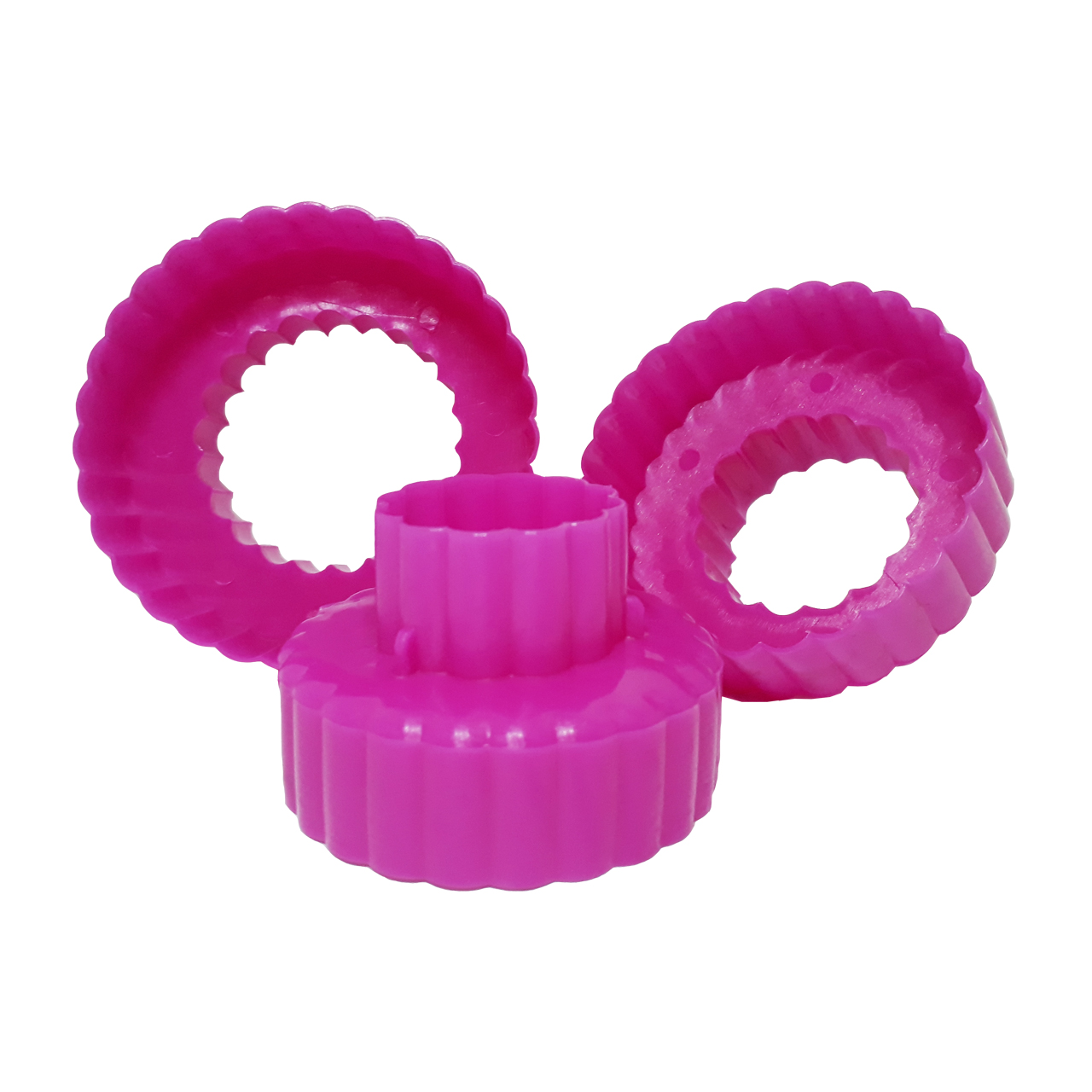 قالب شیرینی مربایی پلاستیکی طرح دایره مجموعه 3 عددی