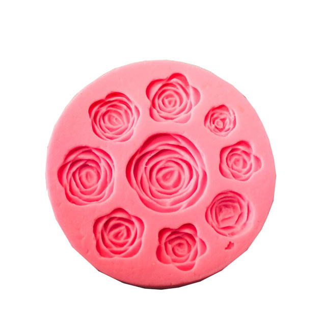 قالب مولد سیلیکونی فوندانت طرح گل رز  کد 640