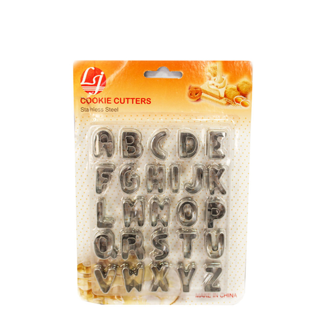 کاتر خمیر و شیرینی طرح حروف انگلیسی سایز  کوچک کد 01