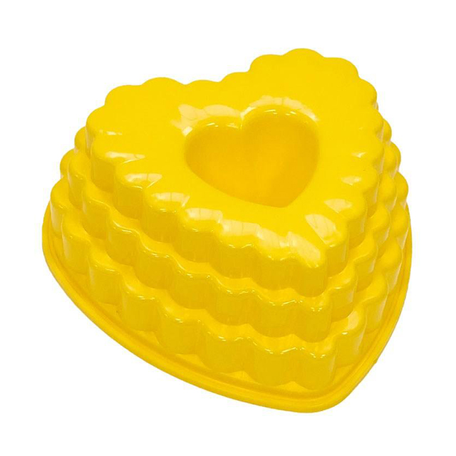 قالب ژله پلاستیکی طرح قلب طبقاتی کد 5112