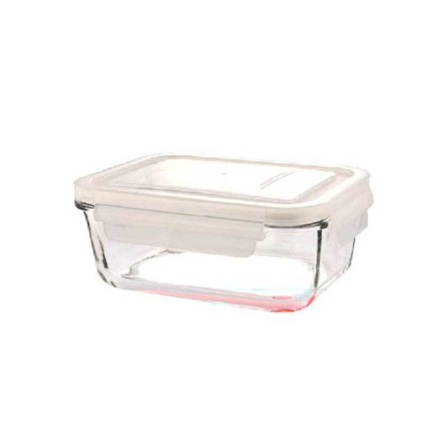 ظرف شیشه ای مستطیل لیمون 400 میلی لیتری