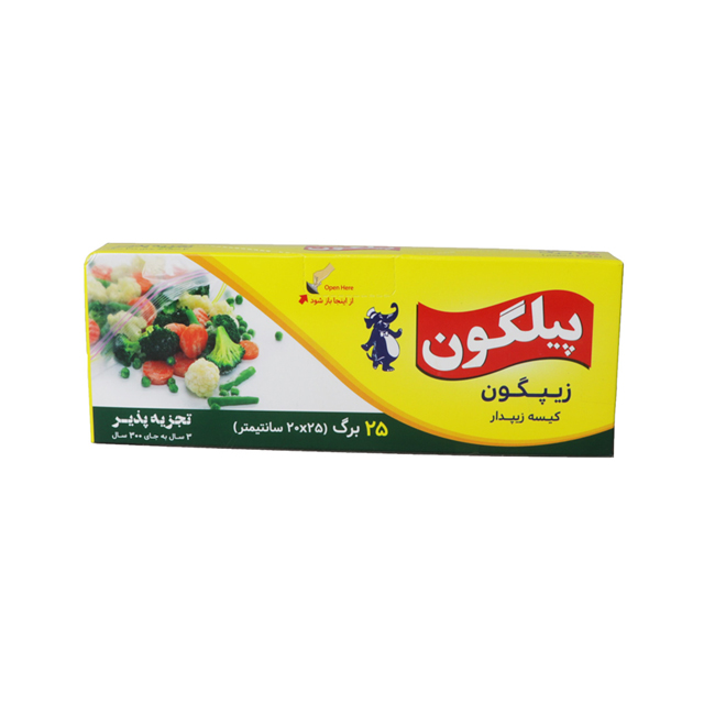 کیسه فریزر زیپ دار زیپگون پیلگون 25 عددی