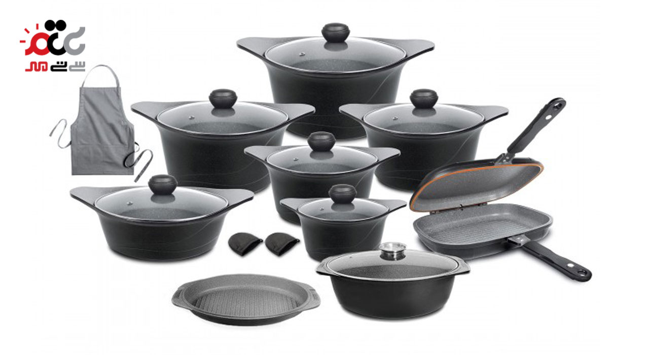 سرویس پخت و پز 20 پارچه چدن ام جی اس مدل Korea