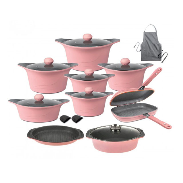 سرویس پخت و پز 20 پارچه چدن ام جی اس مدل Korea