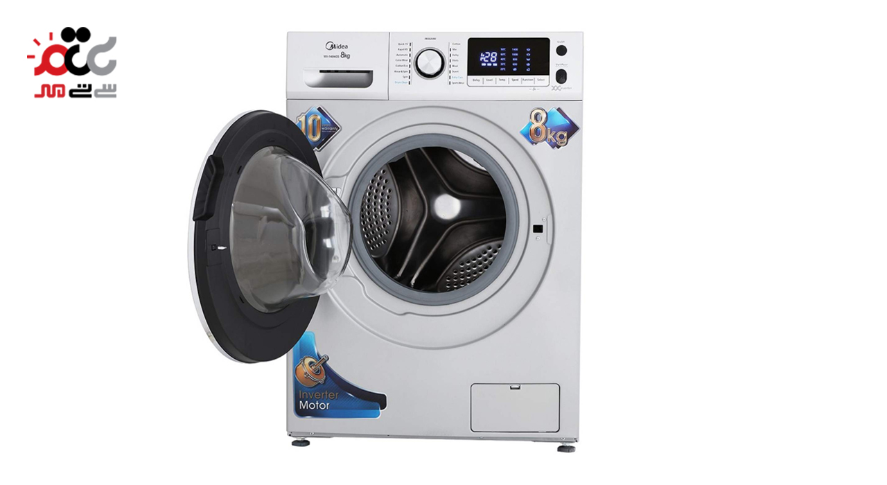 ماشین لباسشویی میدیا مدل 14812 W ظرفیت 8 کیلو گرم