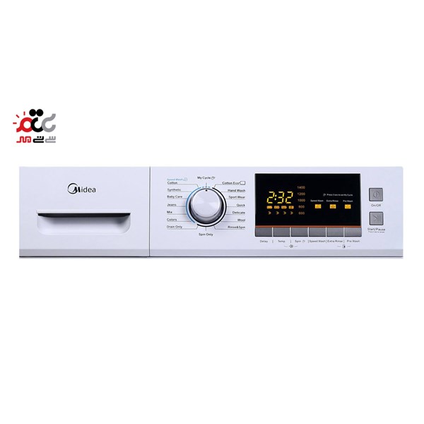 ماشین لباسشویی میدیا مدل  WU 14801 W LED ظرفیت 8 کیلوگرم
