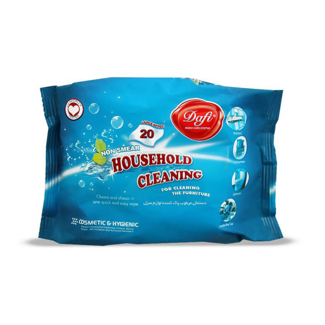 دستمال مرطوب لوازم منزل دافی 20 عددی