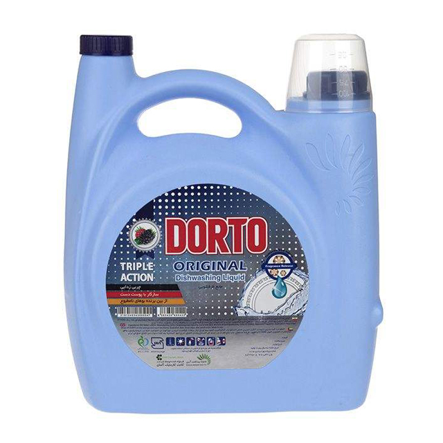 مایع ظرفشویی تریپل اکشن دورتو با رایحه شاه توت 3750 گرمی