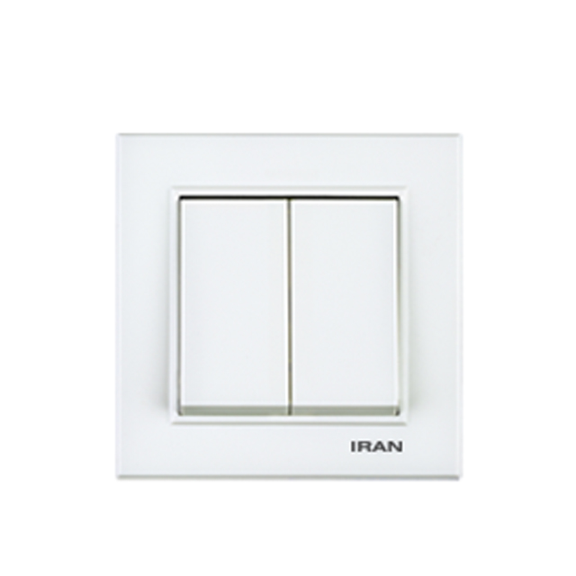 کلید دو پل ایران الکتریک مدل برلیان