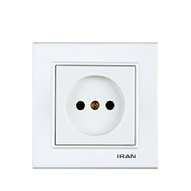 پریز ساده برق ایران الکتریک مدل برلیان
