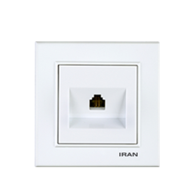 سوکت تلفن تک ایران الکتریک مدل برلیان