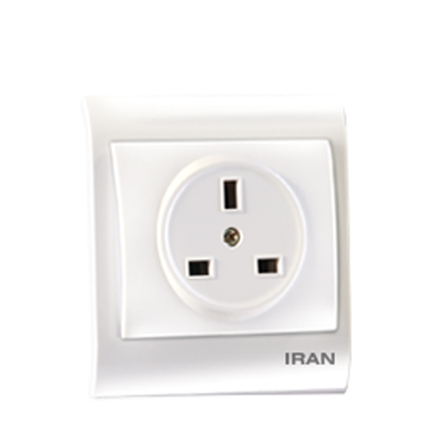 پریز برق BS-1363 ایران الکتریک مدل 2009 سفید